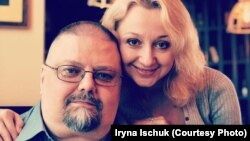 Rivne nurse Irina Ischuk along with her husband Alexander, who recently died in a regional hospital