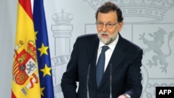 Ispaniýanyň premýer-ministri Mariano Rahoý. 11-nji oktýabr, 2017 ý.