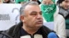 Armenia - Rafik Atayan, mayor of Kajaran village, takes part in an environmental protest in Yerevan, 29Dec2011.