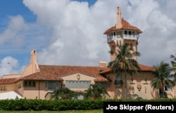 Clubul Mar-a-Lago al fostului președinte american Donald Trump. Palm Beach, Florida, 31 august 2019.