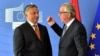 Premierul Viktor Orban la o întîlnire cu președintele Comisiei Europene, Jean-Claude Juncker la Bruxelles