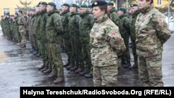Солдаты 45-й пехотной бригады армии США (на снимке) в начале февраля 2017 продолжили тренировки под Львовом