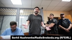 Руководитель «РИА Новости-Украина» Кирилл Вышинский во время судебного заседания