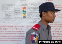 Один из избирательных участков в Мьянме в день голосования 8 ноября