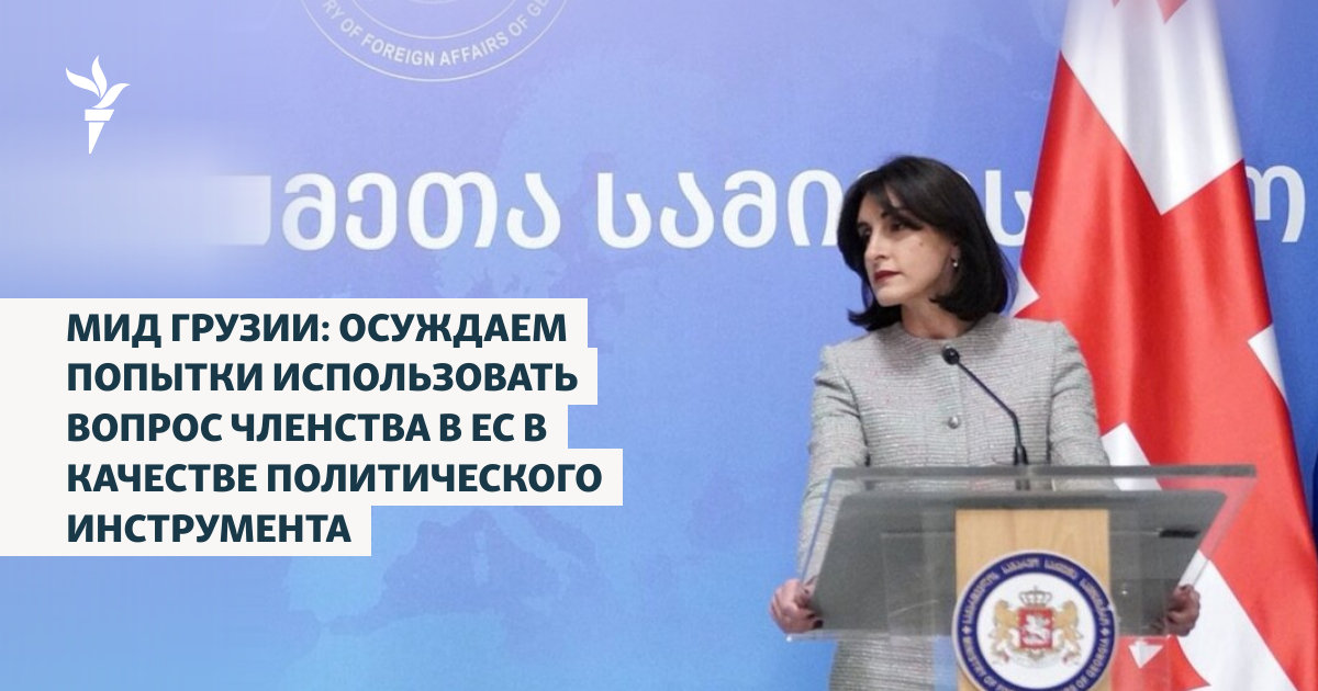 МИД Грузии: осуждаем попытки использовать вопрос членства в ЕС в качестве политического инструмента