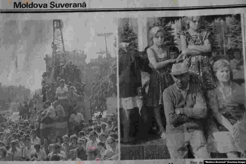 &quot;Moldova Suverană&quot;, 21 august 1991, miting antipuci în centrul Chişinăului