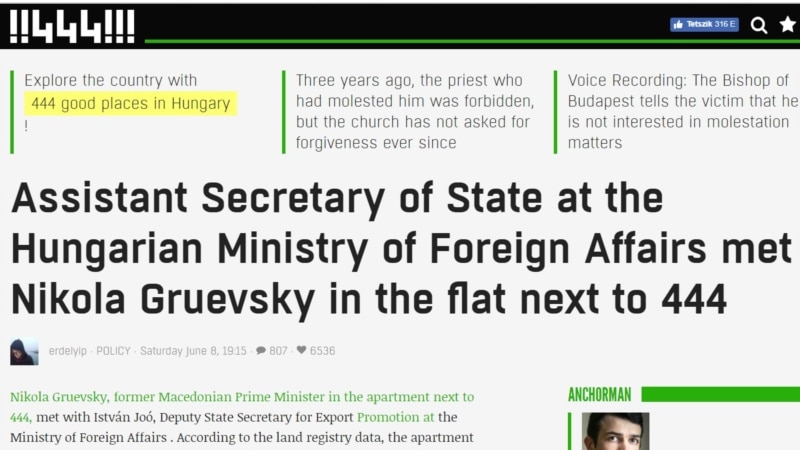 444.hu: Груевски на тајна средба со унгарскиот заменик-министер за надворешни работи