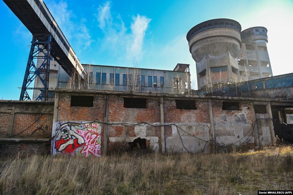 The dilapidated Lonea coal mine in Petrila is one of four mines left in Romania's Jiu Valley.