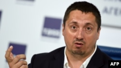 Russian football fan leader Aleksandr Shprygin (file photo)
