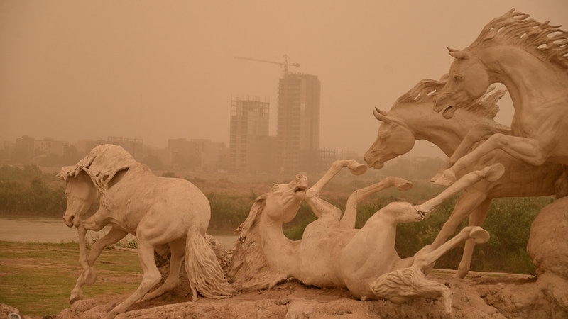 غلطت آلودگی گرد و غبار در خوزستان به ۶۷ برابر حد مجاز رسید