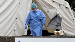 Trijažni šator ispred Kliničkog centra u Podgorici, 27 mart 2020.