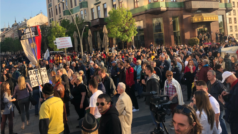 Antigovernment Rallies Resume In Serbia's Capital