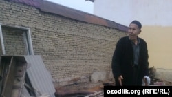 Uzbekistan -- Mahamadjon Mamatkulov Andijan's destroyed house, 29 January 2014.