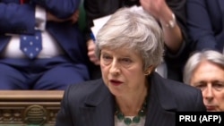 Theresa May în Camera Comunelor la 15 noiembrie 2018