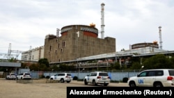 Кортеж МАГАТЭ на территории Запорожской атомной электростанции. 1 сентября 2022 года