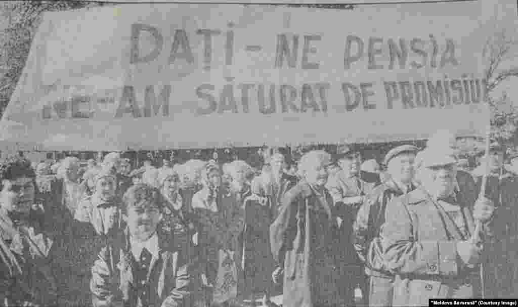 "Moldova Suverană", 3 octombrie 1998, protestul pensionarilor