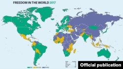Mapa prikazuje napredak populističkih i nacionalističkih snaga u demokratskim zemljama tokom 2016.