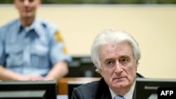 Radovan Karadzic in the courtroom