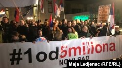 Sa protesta u Novom Sadu, 1. februar