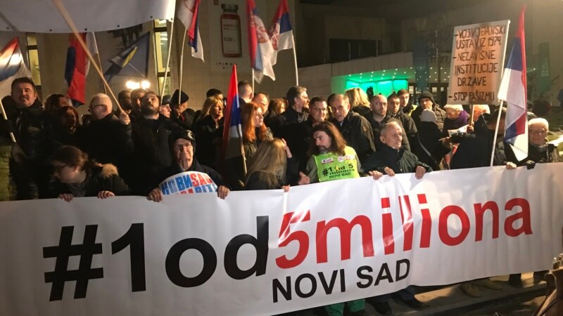 Protesti 'Jedan od pet miliona' u Novom Sadu, Nišu, Čačku i Užicu