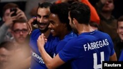 Chelsea üçün növbəti qolun sevinci