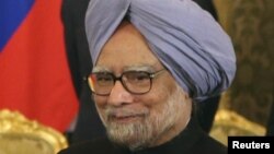 Үндістан премьер-министрі Манмохан Сингх. Мәскеу, 21 қазан 2013 жыл. 