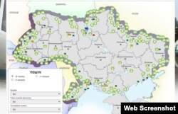 Интерактивная карта переходов на границах Украины (с сайта ПСУ)