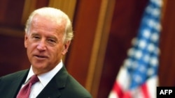 U.S. Vice President Joseph Biden at the Kosovo parliament 