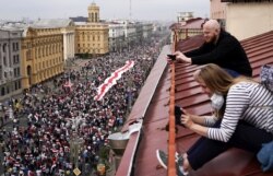 Під час акції протесту в Мінську 23 серпня 2020 року