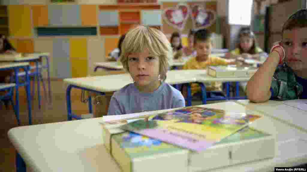 School is in session at the Majka Jugovica elementary school in Belgrade.