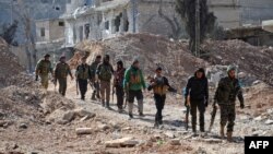 Паўстанцы ў сырыйскай правінцыі Алепа ў лютым 2017 году.