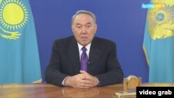 Қазақстан президенті Нұрсұлтан Назарбаев үндеу айтып отыр. Астана, 25 қаңтар 2017 жыл. (Көрнекі сурет)