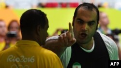Iranian weightlifter Behdad Salimi, during the Rio Olympics in 2016