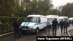 Полицейские автомобили в Алматы.
