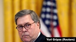 Ministrul american al justiției, William Barr la Washington, 1 aprilie 2019