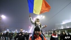 Під час протесту в Бухаресті, 26 листопада 2017 року