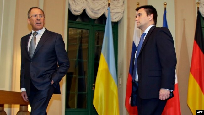 Глава МИД России Сергей Лавров и министр иностранных дел Украины Павел Климкин