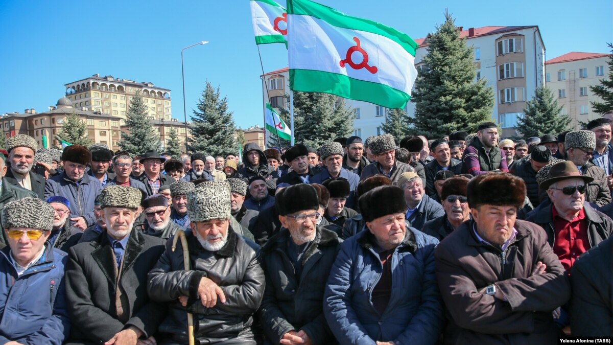 Thousands Rally In Ingushetia To Protest Chechnya Land Swaps