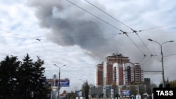 Взрыв у военного химического завода в Донецке