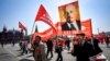 Russians Protest Telegram Ban At May Day Parade