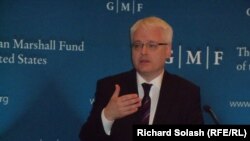 Croatian President Ivo Josipovic at the German Marshall Fund of the United States on May 4.