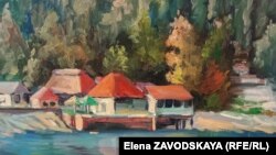 Анастасия Варгина, студентка II курса отделения изобразительного искусства АГУ, «Апацха у озера»