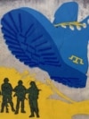 Стріт-арт у Харкові про звільнення Криму від російських окупнатів.