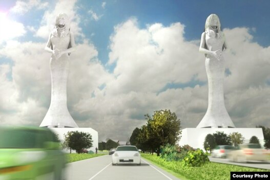 Predloženi izgled statua Nada i Zora