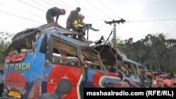 At least 15 people were killed and more than two dozen wounded when a bomb blew up inside a bus in Peshawar in northwestern Pakistan, officials said on March 16.