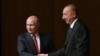 İlham Əliyev (sağda) rusiyalı həmkarı Vladimir Putin ilə Bakıda görüşür, sentyabr, 2018-ci il
