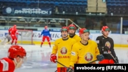 Зборная Беларусі ў хакеі, архіўны здымак