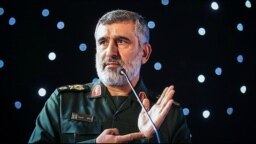 Brigadier General Amir Ali Hajizadeh, the head of the Iran Guard's aerospace division, March 07, 2018.