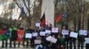 تجمع اعتراضی شماری از پناه‌جویان افغان در لندن