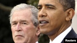 The report focused mostly on the presidency of George W. Bush (left) but also criticized President Barack Obama's administration for what it called "excessive secrecy."